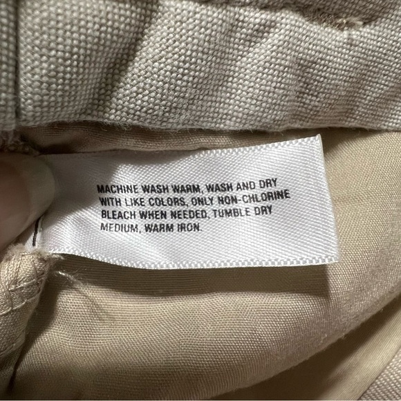 GAP (EUC) Hip Slung, Flared Leg, Cotton & Linen Blend Pants Size 12 - Picture 9 of 9